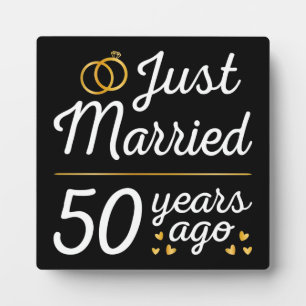 Plaque Photo Just Married 50 Years Ago II