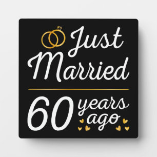 Plaque Photo Just Married 60 Years Ago II