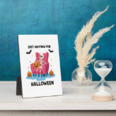 Plaque Photo Just Waiting for Halloween Skeleton (Côté)