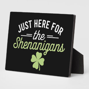 Plaque Photo Juste ici pour la Saint Patrick des Shenanigans