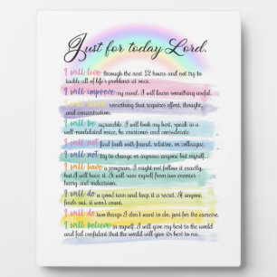 Plaque Photo Juste pour aujourd'hui, Seigneur