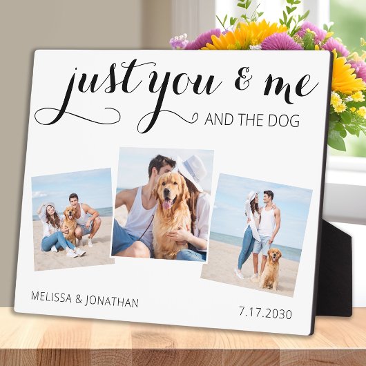 Plaque Photo Juste toi, moi et le chien - Collage photo personn