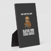 Plaque Photo Juste un garçon qui aime les paresseux et les jeux (Côté)