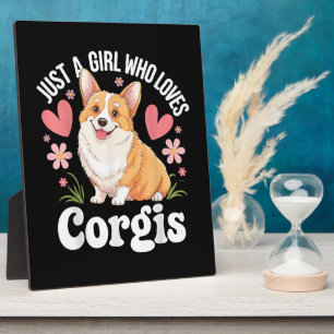 Plaque Photo Juste une fille qui aime les Corgis