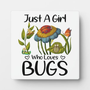 Plaque Photo Juste une fille qui aime les insectes