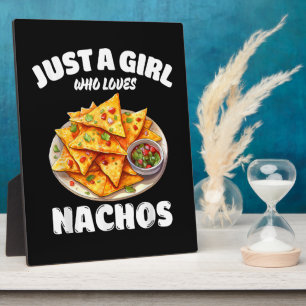 Plaque Photo Juste une fille qui aime les nachos drôle amateur