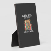 Plaque Photo Juste une fille qui aime les paresseux et les livr (Côté)