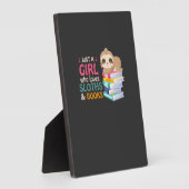 Plaque Photo Juste Une Fille Qui Aime Les Paresseux Et Les Livr (Côté)