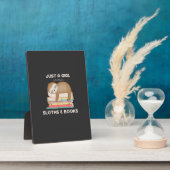 Plaque Photo Juste une fille qui aime les paresseux et les livr (Côté)