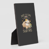 Plaque Photo Juste une fille qui aime les paresseux Fille migno (Côté)