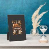 Plaque Photo Juste une fille qui aime les paresseux T-shirt de  (Côté)