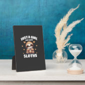 Plaque Photo Juste Une Fille Qui Aime Les Paresseux, T-Shirt Po (Côté)