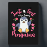 Plaque Photo Juste une fille qui aime les pingouins<br><div class="desc">Juste une fille qui aime les pingouins</div>