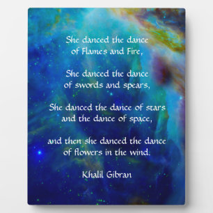 Plaque Photo Kahlil Gibran Danse des étoiles