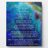 Plaque Photo Kahlil Gibran sur Giving (Devant)