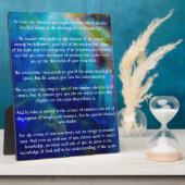 Plaque Photo Kahlil Gibran sur l'enseignement (Côté)