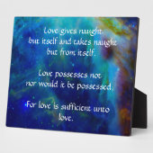 Plaque Photo Kahlil Gibran sur Love (Côté)