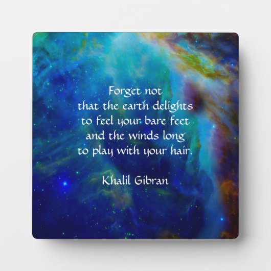 Plaque Photo Kahlil Gibran sur Terre (Devant)
