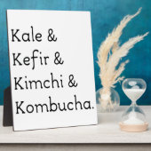 Plaque Photo Kale Kefir Kimchi Kombucha (Côté)