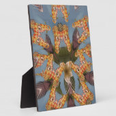 Plaque Photo Kaleidoscope Giraffe Mandala : Safari Art Abstrait (Côté)