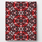 Plaque Photo Kaleidoscope noir, blanc et rouge (Devant)