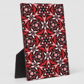 Plaque Photo Kaleidoscope noir, blanc et rouge (Côté)