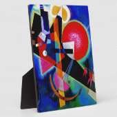 Plaque Photo Kandinsky en peinture Abstraite bleue (Côté)
