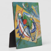 Plaque Photo Kandinsky rouge ovale Abstraite oeuvre d'art vert (Côté)