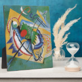 Plaque Photo Kandinsky rouge ovale Abstraite oeuvre d'art vert (Côté)