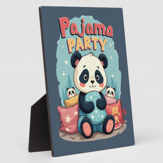 Plaque Photo Kawaii Panda Pajama Party Cosy Slepov esthétique (Côté)