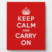 Plaque Photo keep calm and carry on original (Devant)