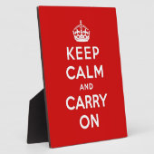Plaque Photo keep calm and carry on original (Côté)