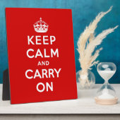 Plaque Photo keep calm and carry on original (Côté)