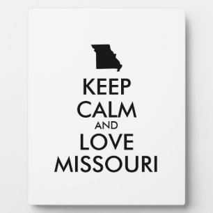 Plaque Photo KEEP CALM et LOVE MISSOURI personnalisables