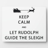 Plaque Photo Keep Calm Let Rudolph Guide Sleigh (Devant)