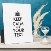 Plaque Photo KEEP CALM personnalisé et votre texte (Côté)