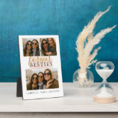 Plaque Photo Keepsaké Forever Besties Friends 3 Photo Collage (Côté)
