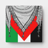 Plaque Photo Keffiyeh Écharpe palestinienne tissu traditionnel (Devant)