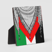 Plaque Photo Keffiyeh Écharpe palestinienne tissu traditionnel (Recto)