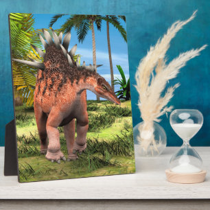 Plaque Photo Kentrosaurus Dinosaure Jungle Art Préhistorique