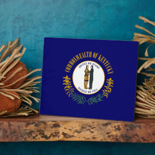 Plaque Photo Kentucky : Drapeau d'État américain du Commonwealt