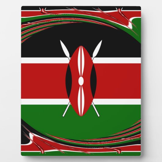 Plaque Photo Kenya Drapeau Art - Patriotique & Design Moderne (Devant)