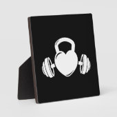 Plaque Photo Kettlebell Barbell Love - Gym Workout Motivational (Recto)