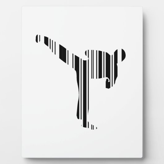 Plaque Photo KICKBOXER BAR CODE Kickboxing Barcode Pattern (Devant)