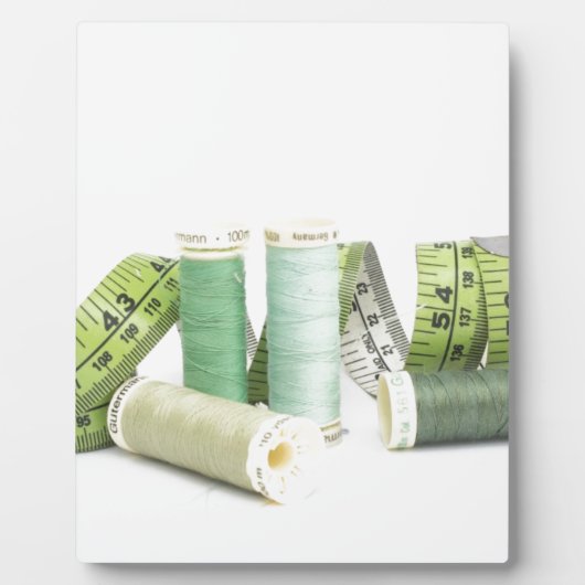 Plaque Photo Kit de couture verte et fils (Devant)