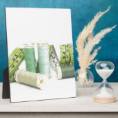 Plaque Photo Kit de couture verte et fils (Côté)