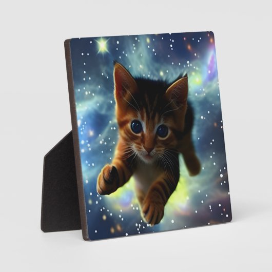 Plaque Photo Kitten Volant Dans L'Espace (Recto)