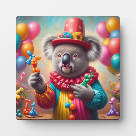 Plaque Photo Koala Clown (Devant)