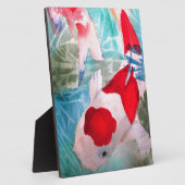 Plaque Photo Kohaku Koi 2 Poissons japonais (Côté)