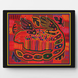 Plaque Photo Kuna Iguana Mola